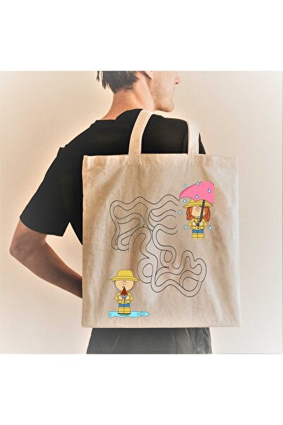 bezçantadünyası Raw Cloth Puzzle Bag