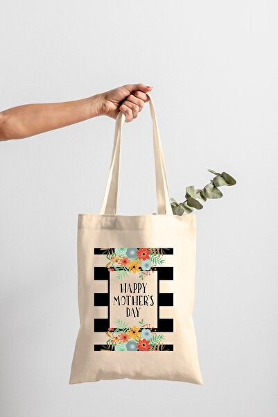 bezçantadünyası Mother's Day Happy Mother's Day Written Cloth Bag