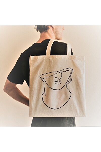 bezçantadünyası Sculpture Cloth Bag - Half Height