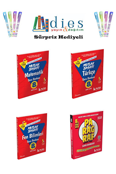 Muba Yayınları Mutlak Başarı 8. Sınıf Matematik + Türkçe + Fen B. + Paragraf ...