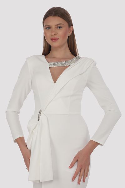 SUSEB Stylish Dress with Aller and Pleat Detail