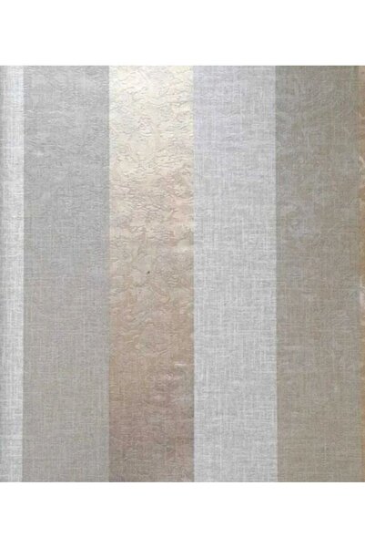 KMS HOME Gold Krem Bej Parlak Çizgili Hafif Kabartmalı Duvar Kağıdı(EN:53 CM ...