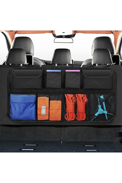 HASBY Araç Bagaj Düzenleyici Çantası 8 Cepli Organizer Araba Çanta Oto İçi Ak...
