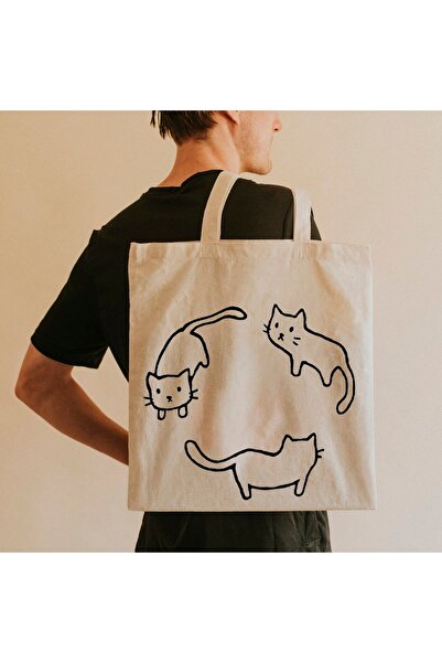 bezçantadünyası حقيبة قماش للقطط صديقة للبيئة