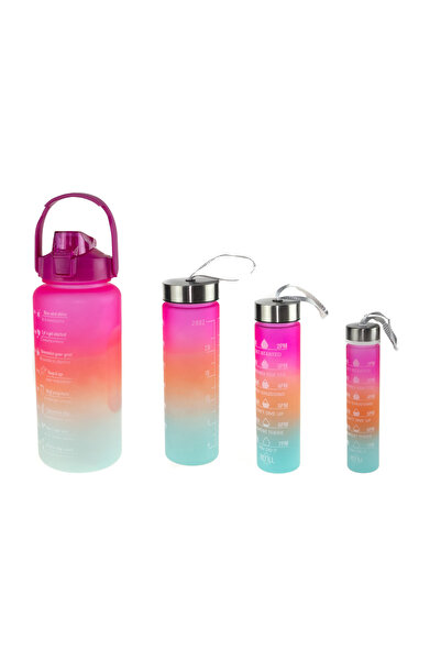 Erzi Matara Dörtlü Set 2000 Ml 800 Ml 500 Ml 280 Ml Pembe