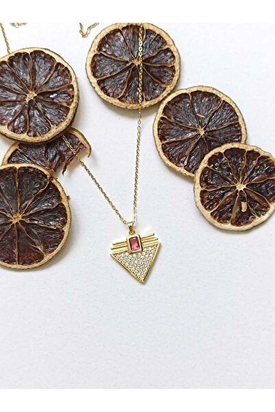 PAMES قلادة سيريناي من الفولاذ باللون الوردي