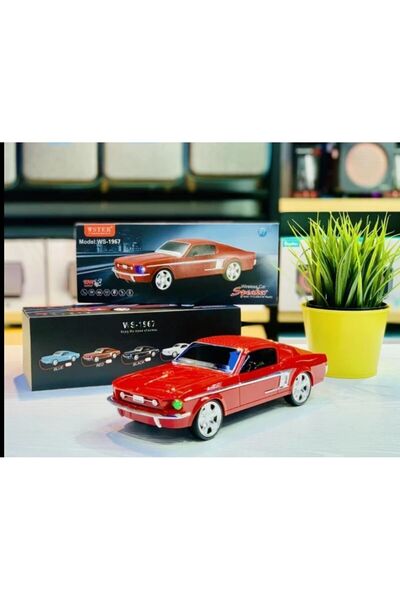 ErginGroup 1967 Model Mastang Klasik Araba Kablosuz Bluetooth Hoparlör Speake...