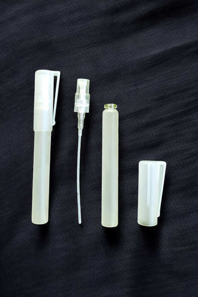 Dark Blue Boş Cam Kalem Parfüm Şişesi 10 Adet Buzlu 8 ml Cep Sprey Şişe