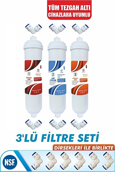 Alfa Dükkan Kapalı Kasa Su Arıtma Cihazları Için Inline 3'lü Filtre Seti 6 Ay...