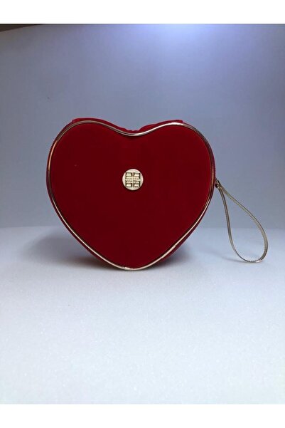 Mondalep Τσάντα μακιγιάζ MAYKİS Suede Heart Μεγάλη