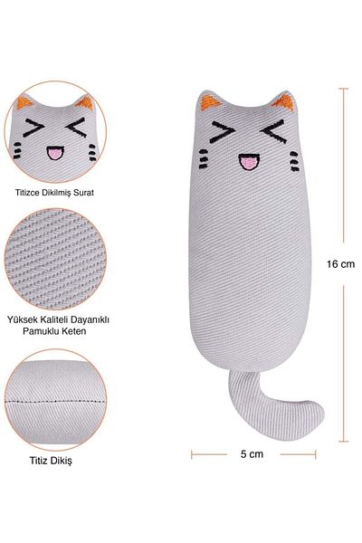 Petish Gray Color Rattle Cat Herb Cat Toy