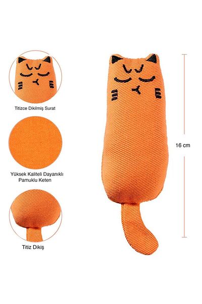 Petish Orange Color Rattle Cat Grassy Cat Toy