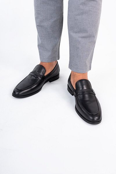 JAMES FRANCO Classic Men's Black Leather Shoes - Novelty Style, Stylish and Comfortable 100% Genuine Leather