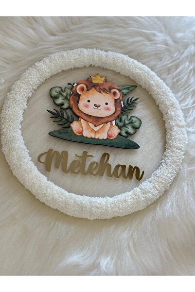 Karudesignn 30 cm Puff Wraped Figured Plexy Door Decoration