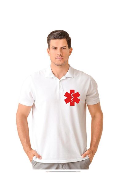 Ege wear outlet Tricou Paramedic cu gât polo, 100% bumbac