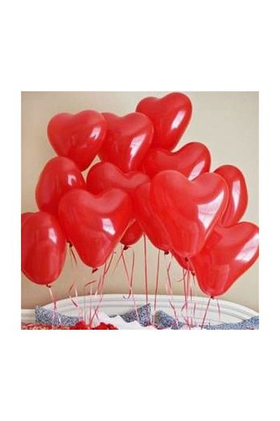 Biotech Red Heart Balloon Latex 50 Pieces Helium Compatible Quality Balloon