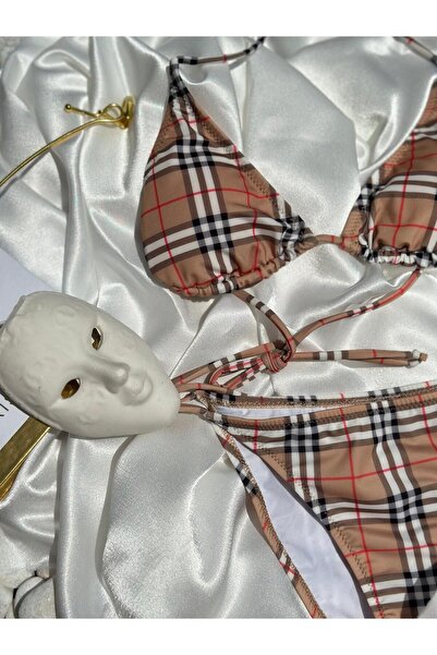 CS underwear Marka çizgili bikini takım