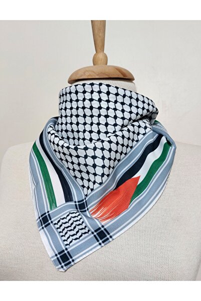 istanbul prensesleri 50x50 Нековзний креп-шарф - з палестинською тематикою, яскравими кольорами та прапором