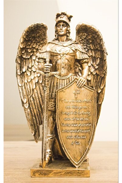 Antioch Art&Design St. Michael Biblo 34 Cm Baş Melek Koruyucu Aziz Heykeli Br...