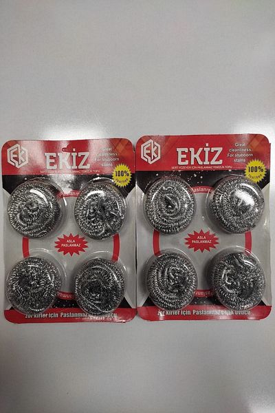 Ekiz Lüx Hırdavat Dish Scrub Wire 4-Pack - 2 Packs