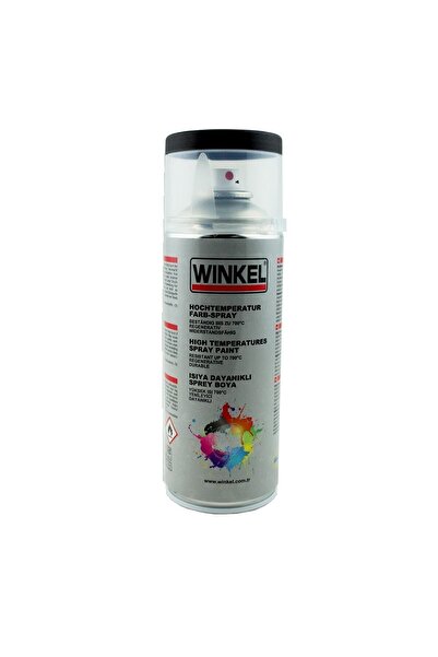 Winkel 700°c Isıya Dayanıklı Siyah Mat Sprey Boya 400 Ml