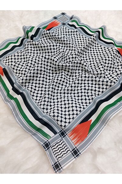 istanbul prensesleri 50x50 Нековзний креп-шарф - з палестинською тематикою, яскравими кольорами та прапором