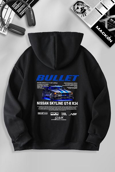 macklin Bullet Printed Unisex Hooded Sweatshirt - Fast and Furious
