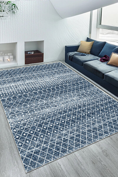 MUA HOME DECOR Dijital Baskı Yıkanabilir Kaymaz Taban Salon Halısı Mutfak Hal...