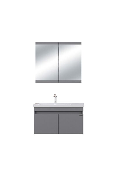 Pierre Cardin Winter 85cm Mat Antrasit Banyo Dolabı