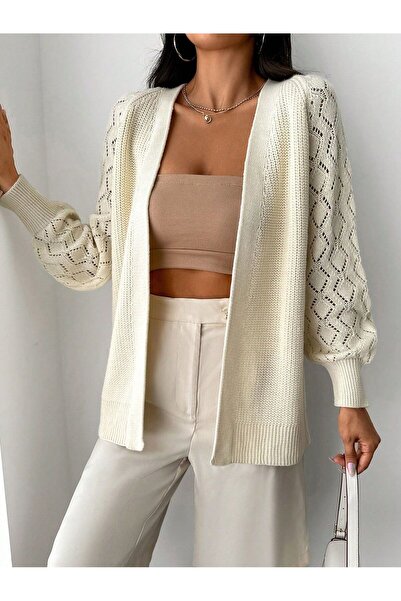 ATEMODAA Atemoda Cardigan - Σχέδιο με μανίκια δαντελωτή πλέξη