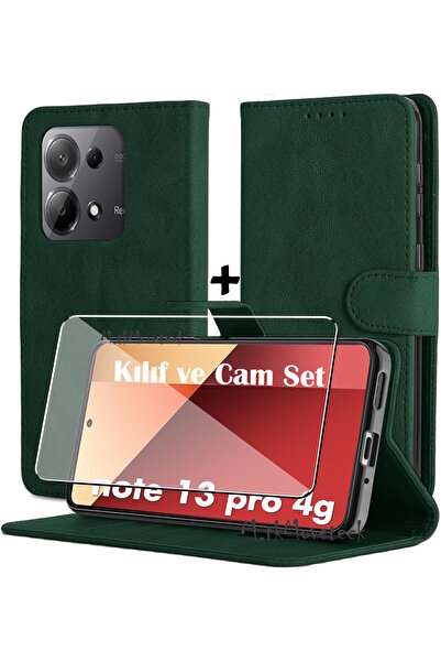 m.tk moveteck Xiaomi Redmi Note 13 Pro 4g Kılıf 360 Cüzdanlı Deri Kartvizitli...