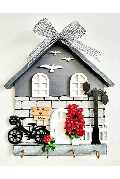 PSAcraft Duvar Askılı Anahtarlık Ev Hediyesi Dekoratif Anahtar Askısı 23 X 25