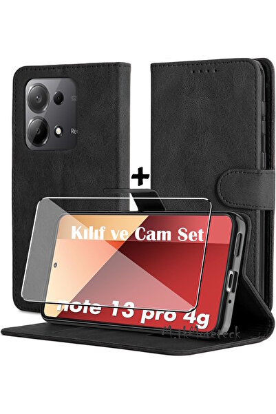 m.tk moveteck Xiaomi Redmi Note 13 Pro 4g Kılıf 360 Cüzdanlı Deri Kartvizitli...