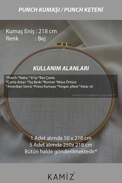 KAMİZ 100% Φυσικό ύφασμα διάτρησης-Ύφασμα διάτρησης Βαμβακερό λινό ύφασμα (50x220)