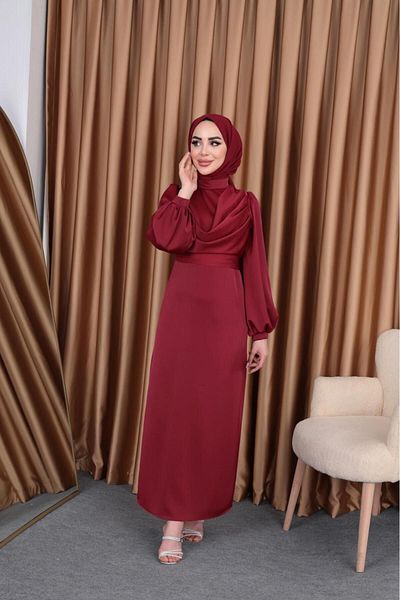 modadeywearst Βραδινό φόρεμα Satin Dagaje Hijab