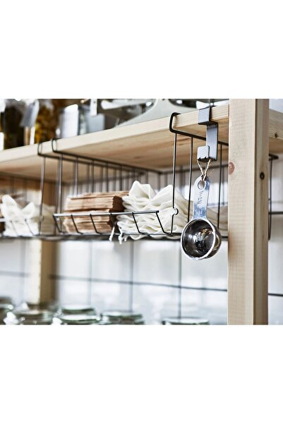 IKEA Asılabilir Dolap Düzenleyici 31x30x18 cm İkea Dolap Askısı Tel Sepet Çel...