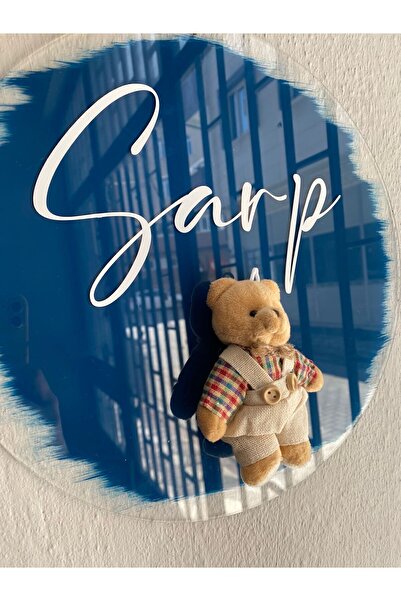 Zen Ahşap Tasarım pileksi bebek odası kapı süsü / isme özel bebek odası kapı süsü