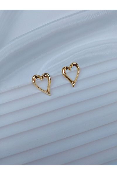 Alexis Carrel Women's Heart Earrings with Empty Inner Heart