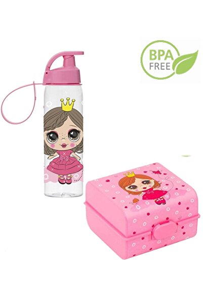 Peaceful 2'li Okul Seti Bpa Free Prenses Desenli 500 Cc Matara-beslenme Kutusu