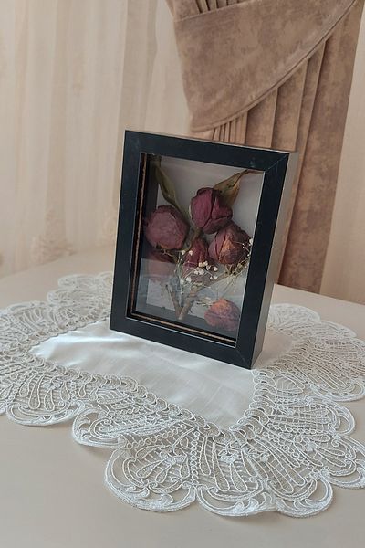 Verda Çerçeve 15x20x5 cm New Fashion Flower Memory Frame - Deep Rose Box