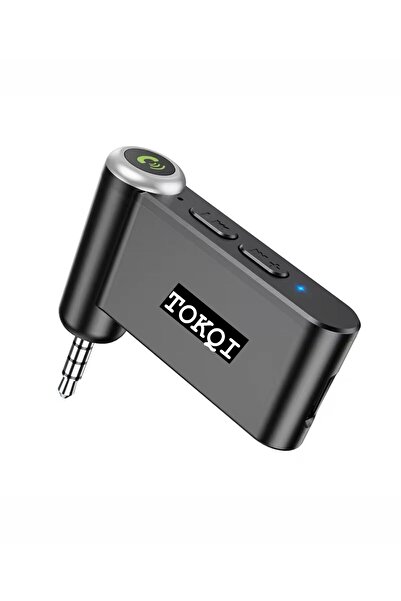 TOKQI 3.5mm Jack AUX araba bluetoither 5.0 alıcı kablosuz mikrofon Handfree a...