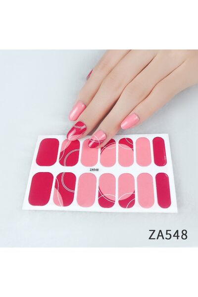 Ocean Tırnak Oje Sticker, Tırnak Dövmesi, Kolay Uygulanabilir, 14'lü Nail Art Set