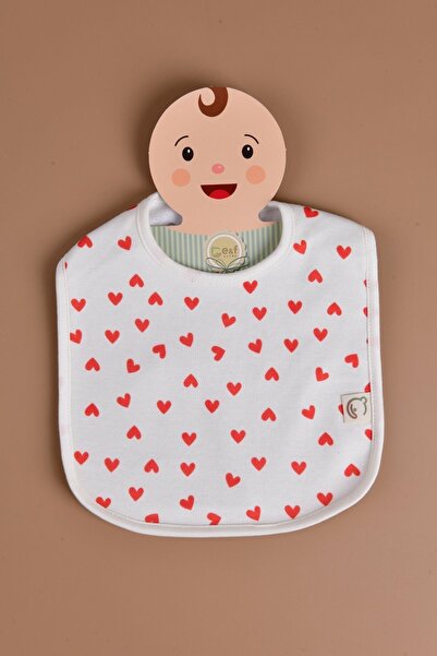 e&f Store Heart Patterned Liquid Proof Bib