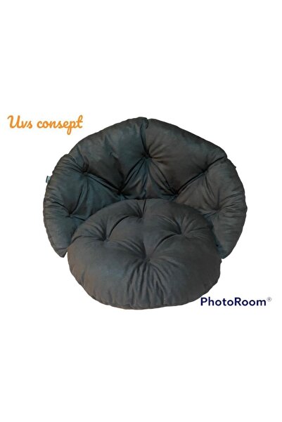 uvs concept Uvs Consept Siyah Makrome Salıncak Minderi Antibakteriyel Leke Tutmayan Kumaş