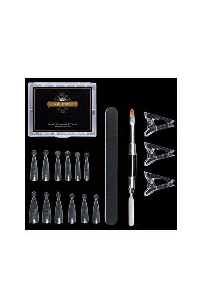 alaraycosmetics Poly Jel Stiletto Tips Kalıp Seti/ 100 Lü Kutu Form Tips/poly...