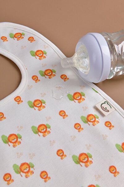 e&f Store Sıvı Geçirmez  Mama Önlüğü - Aslan Desenli
