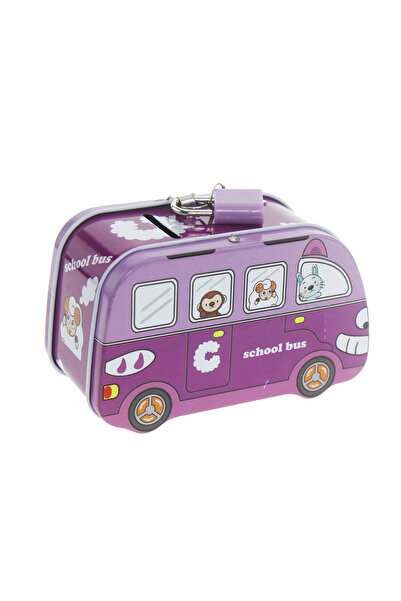mutlu adım 1 Piece 11X6Cm Metal Piggy Bank Box Bus