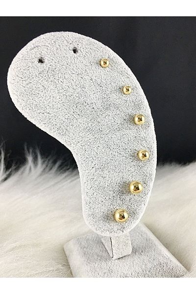 DS DİAMONDSHOP Steel Earrings Set of 6 Bulk Model New Season Byçk20229