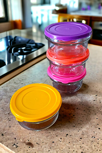 Mrsstore Swencraft 4-Piece Breakfast Colorful Glass Bowl - Storage Bowl 400 Cc