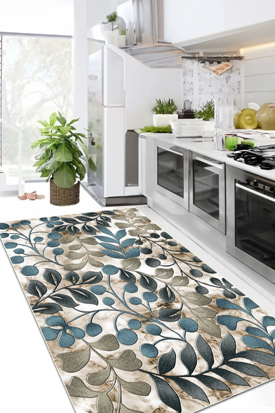 MUA HOME DECOR Dijital Baskı Yıkanabilir Mutfak Halısı Salon Halısı Koridor H...